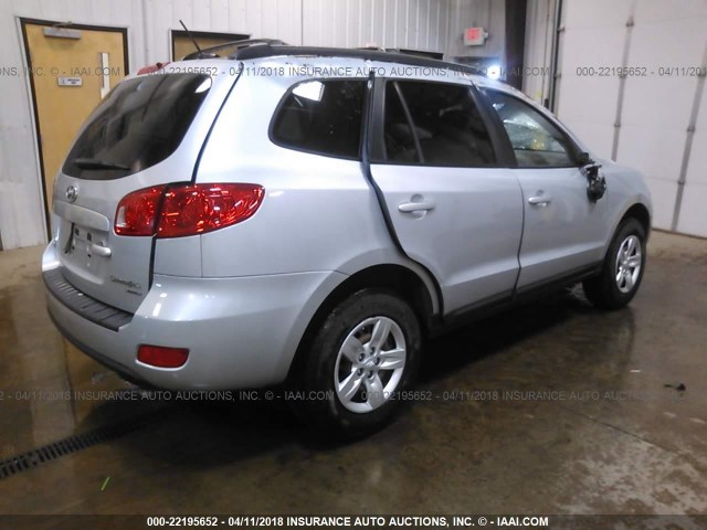 5NMSG73D39H275693 - 2009 HYUNDAI SANTA FE GLS SILVER photo 4