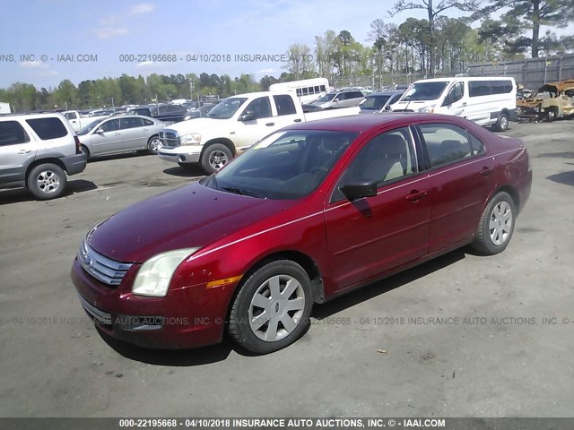 3FAHP06Z38R188048 - 2008 FORD FUSION S RED photo 2