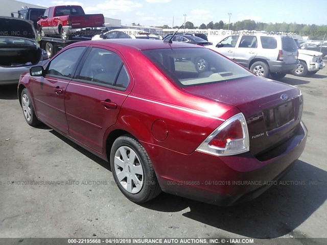 3FAHP06Z38R188048 - 2008 FORD FUSION S RED photo 3