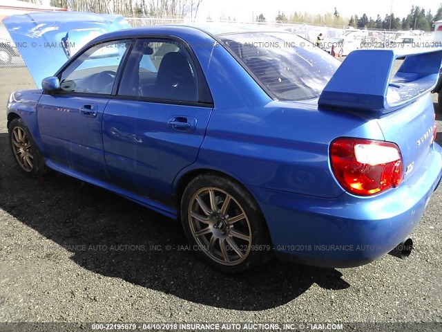 JF1GD70664L518351 - 2004 SUBARU IMPREZA WRX STI BLUE photo 3