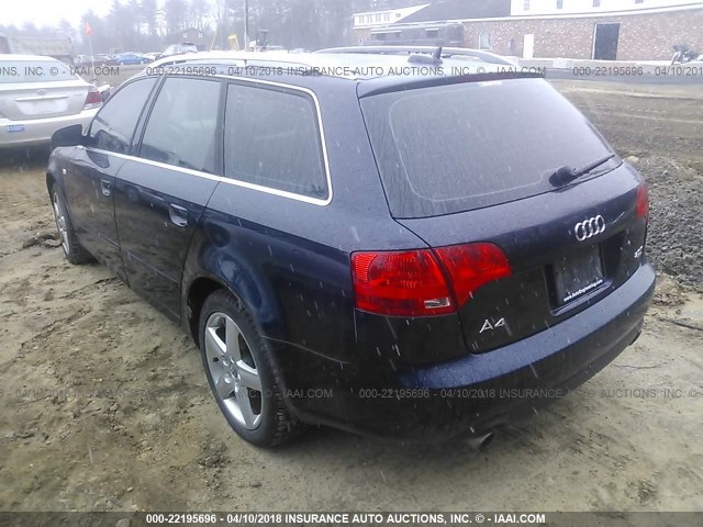 WAUKF68E55A507646 - 2005 AUDI A4 2.0T AVANT QUATTRO Dark Blue photo 3