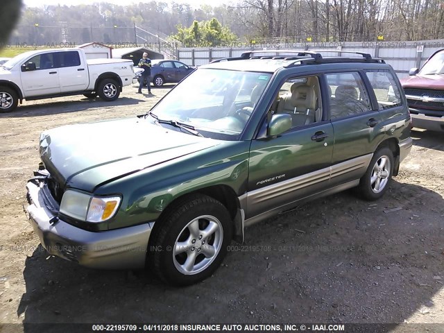 JF1SF65572H742503 - 2002 SUBARU FORESTER S Yaşıl foto 2