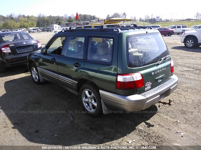 JF1SF65572H742503 - 2002 SUBARU FORESTER S GREEN photo 3