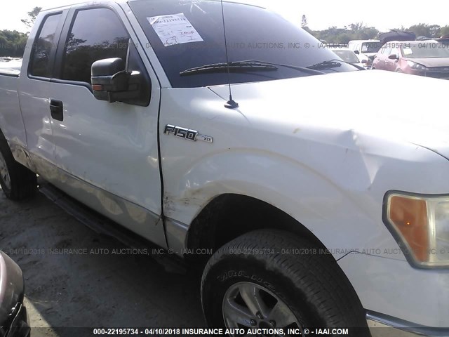 1FTEX1E80AFC45854 - 2010 FORD F150 SUPER CAB WHITE photo 6