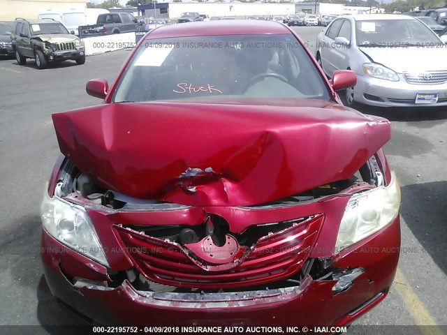 4T4BE46K58R023810 - 2008 TOYOTA CAMRY CE/LE/XLE/SE RED photo 10