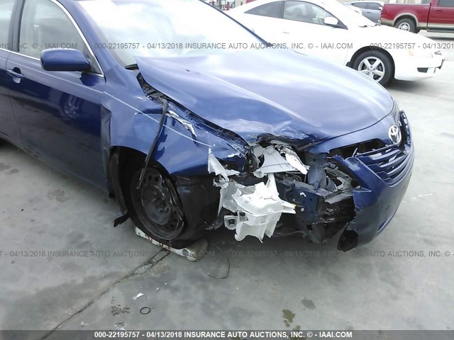 4T1BE46K98U240965 - 2008 TOYOTA CAMRY CE/LE/XLE/SE BLUE photo 6