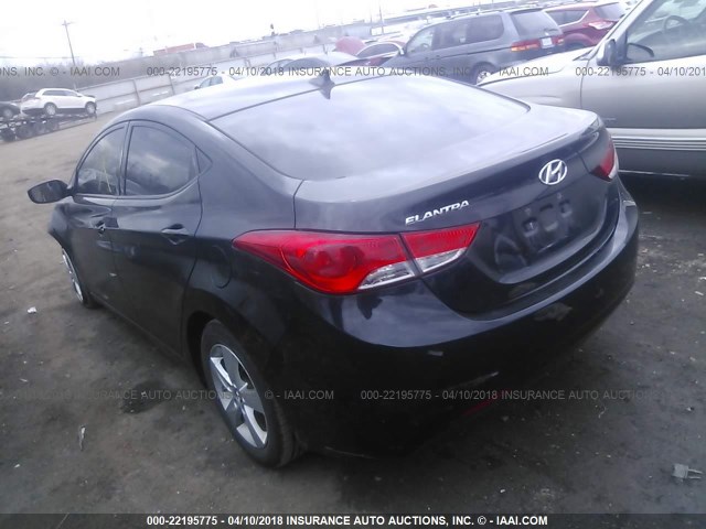 5NPDH4AE3DH450424 - 2013 HYUNDAI ELANTRA GLS/LIMITED BLACK photo 3