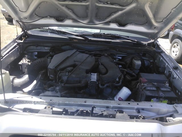 3TMLU42N36M004258 - 2006 TOYOTA TACOMA DOUBLE CAB ვერცხლისფერი ფოტო 10