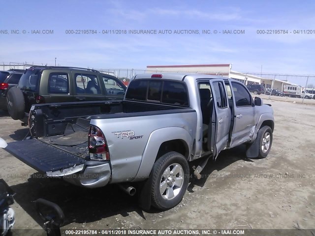 3TMLU42N36M004258 - 2006 TOYOTA TACOMA DOUBLE CAB ვერცხლისფერი ფოტო 4