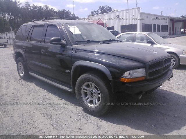 1B4HR38N92F176729 - 2002 DODGE DURANGO SPORT/SXT BLACK photo 1