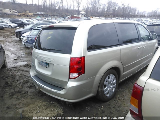 2C4RDGBG3ER167402 - 2014 DODGE GRAND CARAVAN SE TAN photo 4