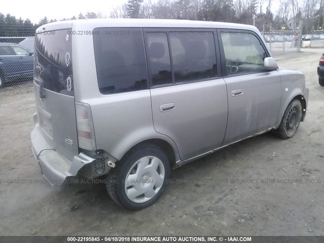JTLKT324150192185 - 2005 TOYOTA SCION XB GOLD photo 4