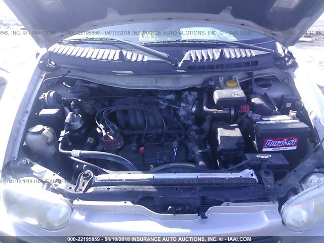 4N2ZN15T61D817529 - 2001 NISSAN QUEST GXE SILVER photo 10