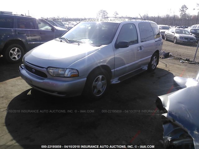 4N2ZN15T61D817529 - 2001 NISSAN QUEST GXE SILVER photo 2