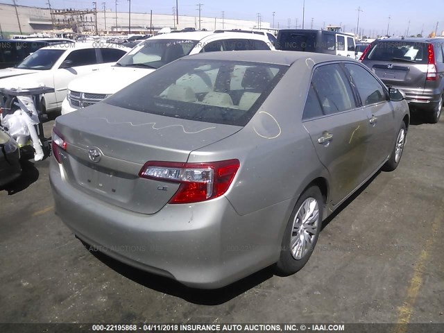 4T4BF1FK0ER382831 - 2014 TOYOTA CAMRY L/SE/LE/XLE ოქროსფერი ფოტო 4