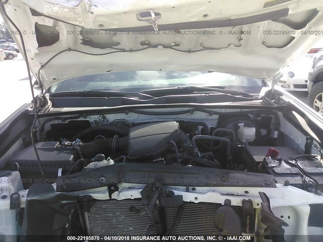 5TFRX5GN2GX071557 - 2016 TOYOTA TACOMA ACCESS CAB/SR/SR5 WHITE photo 10