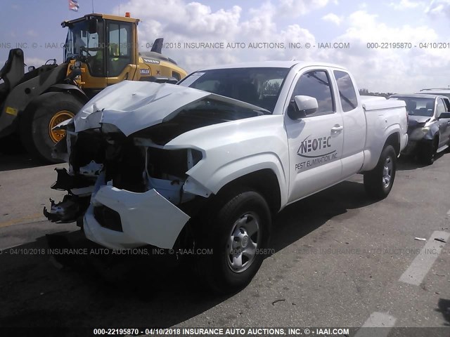 5TFRX5GN2GX071557 - 2016 TOYOTA TACOMA ACCESS CAB/SR/SR5 WHITE photo 2