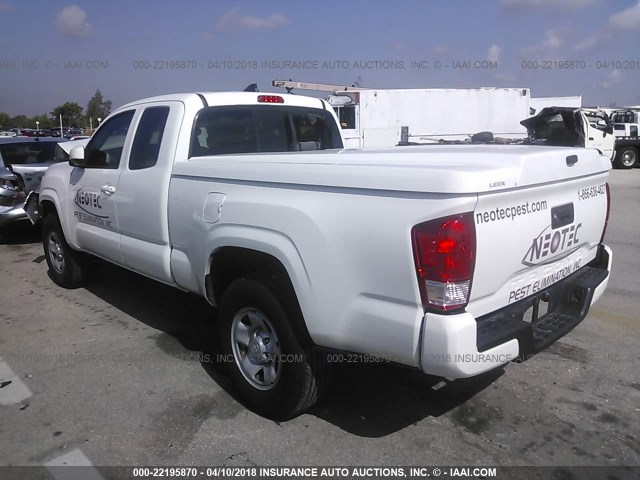 5TFRX5GN2GX071557 - 2016 TOYOTA TACOMA ACCESS CAB/SR/SR5 WHITE photo 3