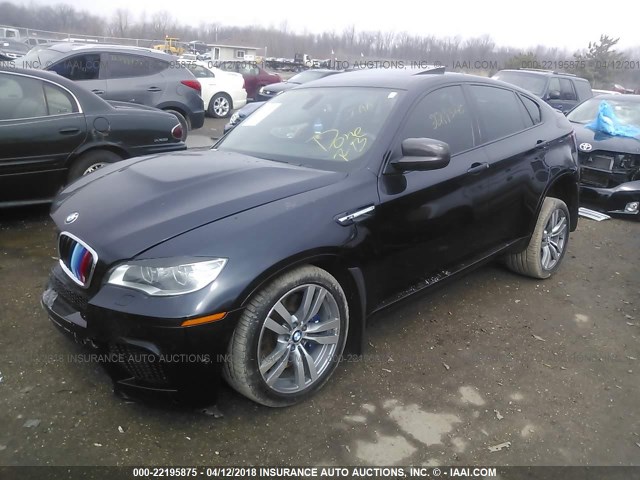 5YMGZ0C5XDLL29828 - 2013 BMW X6 M BLACK photo 2