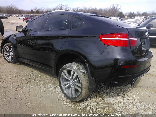5YMGZ0C5XDLL29828 - 2013 BMW X6 M BLACK photo 3