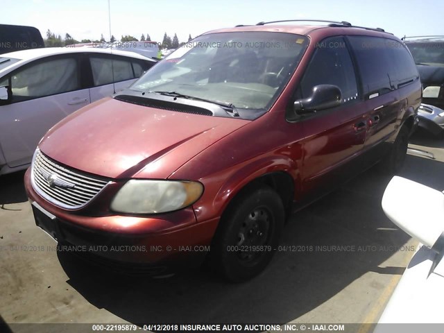 2C8GP34362R559656 - 2002 CHRYSLER TOWN & COUNTRY EL MAROON photo 2