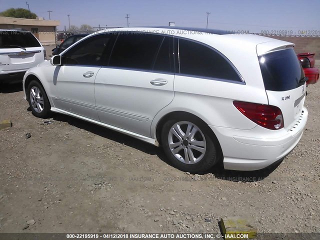 4JGCB65E39A091251 - 2009 MERCEDES-BENZ R 350 4MATIC WHITE photo 3