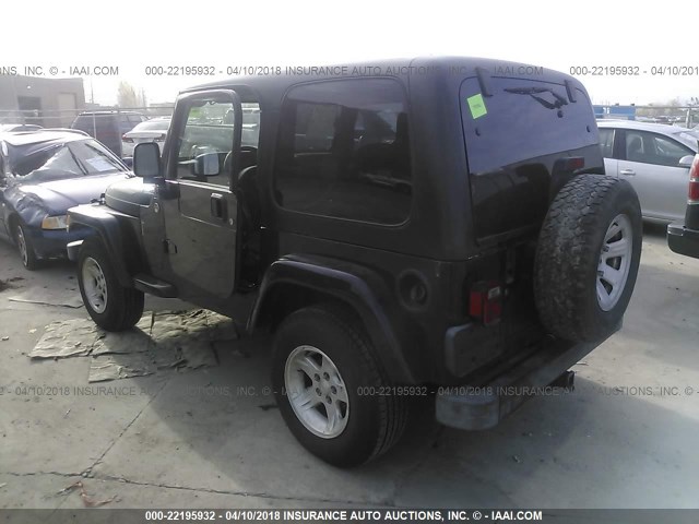 1J4FA39S05P357989 - 2005 JEEP WRANGLER X BLACK photo 3