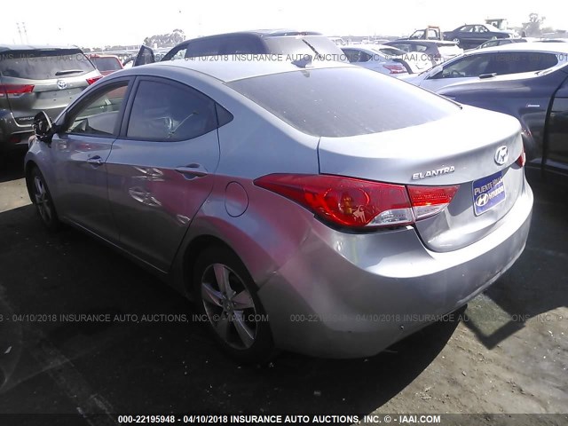 KMHDH4AE7CU386002 - 2012 HYUNDAI ELANTRA GLS/LIMITED GRAY photo 3