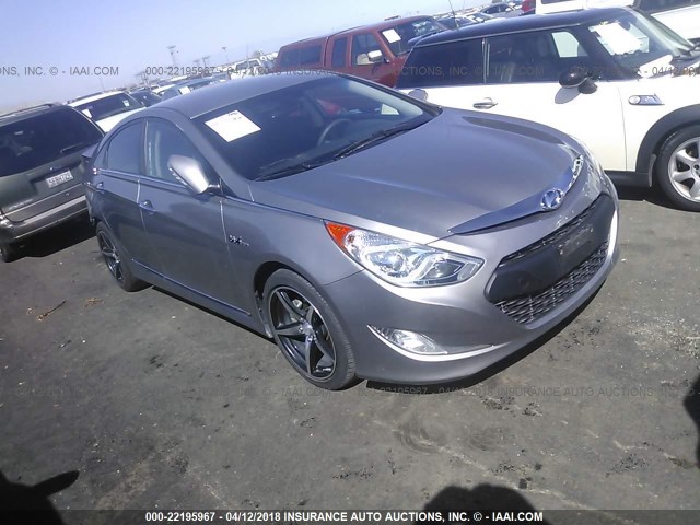 KMHEC4A46DA067171 - 2013 HYUNDAI SONATA HYBRID SILVER photo 1