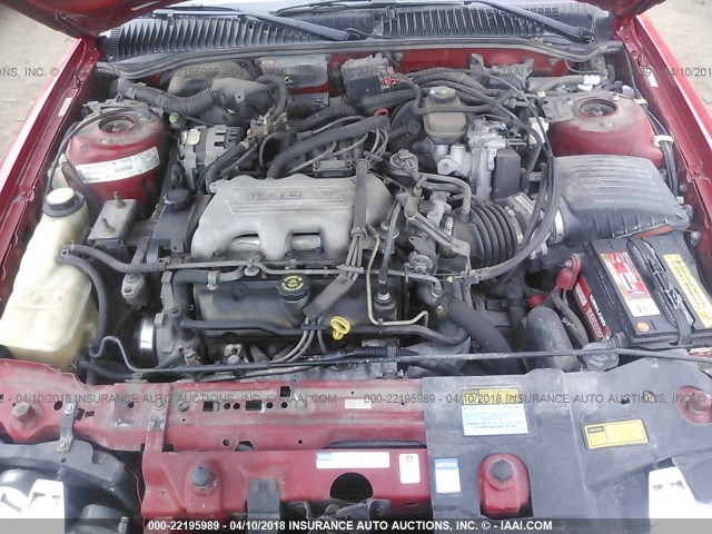 1G2NW52M4WC730393 - 1998 PONTIAC GRAND AM GT RED photo 10