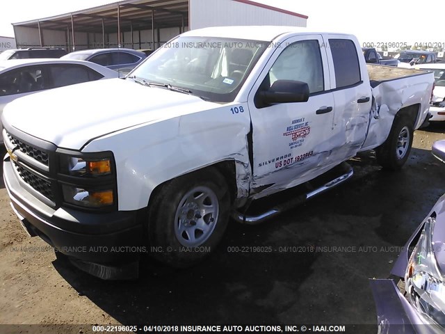 1GCRCPEC1EZ336169 - 2014 CHEVROLET SILVERADO C1500 WHITE photo 2