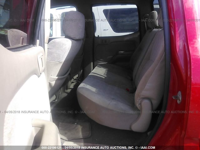 5TEHN72N74Z397203 - 2004 TOYOTA TACOMA DOUBLE CAB RED photo 8