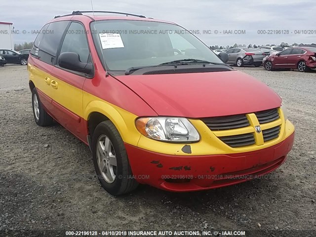 1D4GP45RX6B601909 - 2006 DODGE CARAVAN SXT RED photo 1