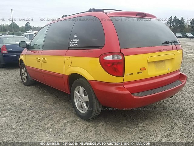 1D4GP45RX6B601909 - 2006 DODGE CARAVAN SXT RED photo 3