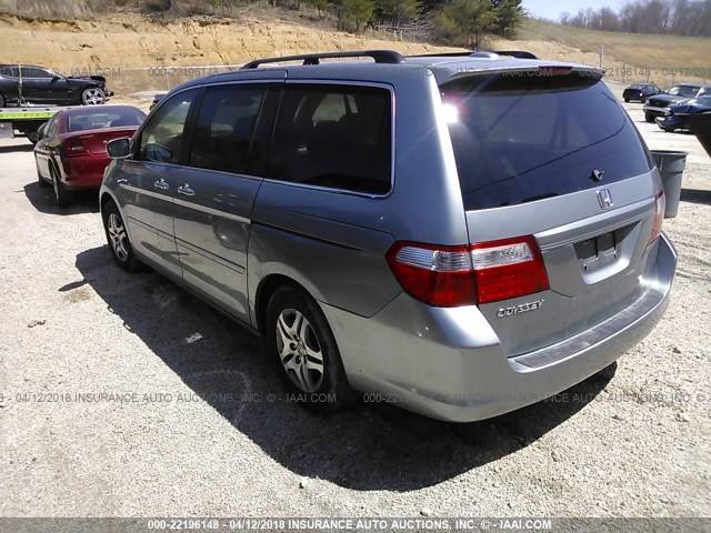 5FNRL38776B122561 - 2006 HONDA ODYSSEY EXL BLUE photo 3