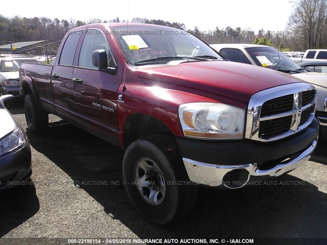 1D7KS28C16J245539 - 2006 DODGE RAM 2500 ST/SLT RED photo 1