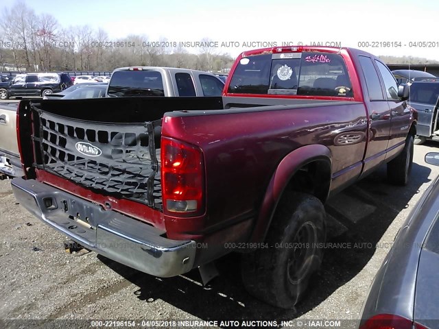 1D7KS28C16J245539 - 2006 DODGE RAM 2500 ST/SLT RED photo 4