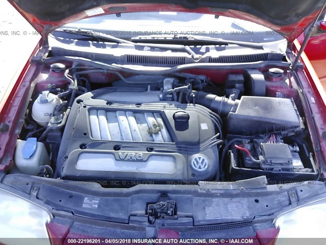 3VWTG29M81M054233 - 2001 VOLKSWAGEN JETTA GLX RED photo 10