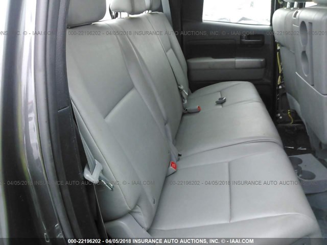 5TFUM5F18DX046093 - 2013 TOYOTA TUNDRA DOUBLE CAB SR5 GRAY photo 8