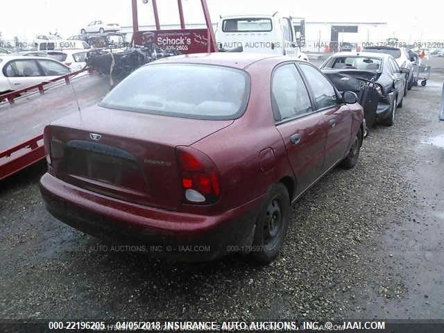 KLATA52602B693868 - 2002 DAEWOO LANOS S RED photo 4