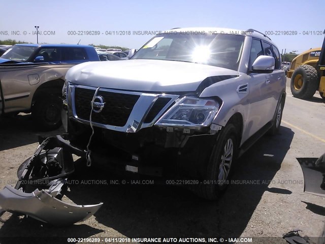 JN8AY2ND8H9006211 - 2017 NISSAN ARMADA SV/SL/PLATINUM SILVER photo 2