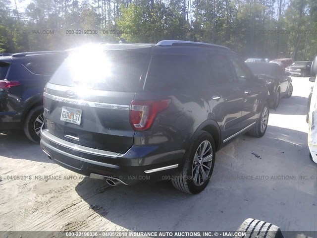 1FM5K7F83JGA28210 - 2018 FORD EXPLORER LIMITED Grau Foto 4