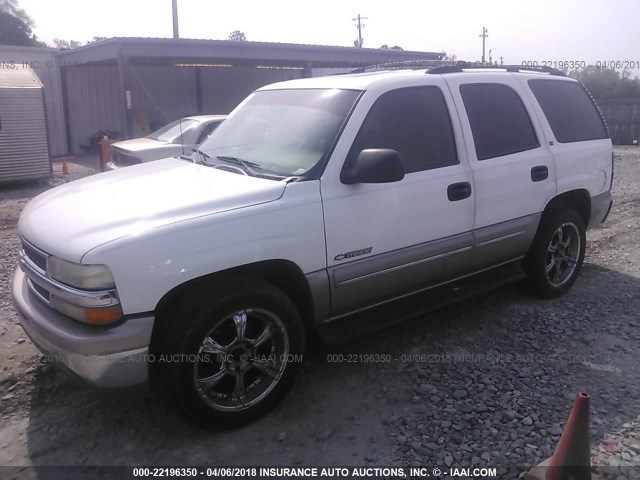 1GNEC13TXYJ150381 - 2000 CHEVROLET TAHOE C1500 WHITE photo 2