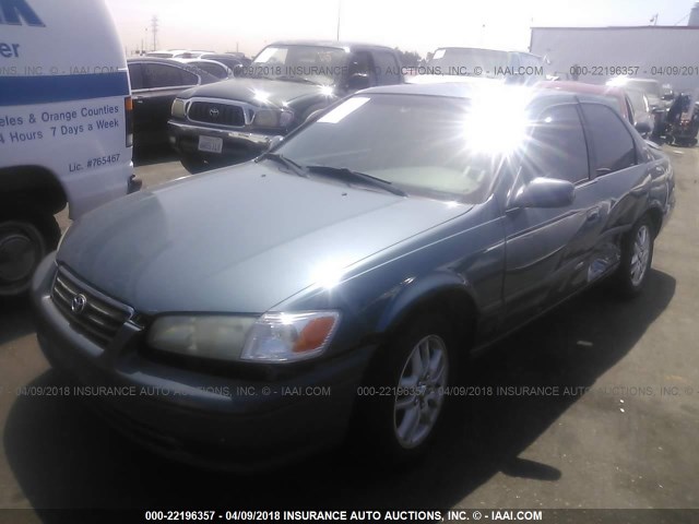 4T1BF28K11U959213 - 2001 TOYOTA CAMRY LE/XLE TURQUOISE photo 2