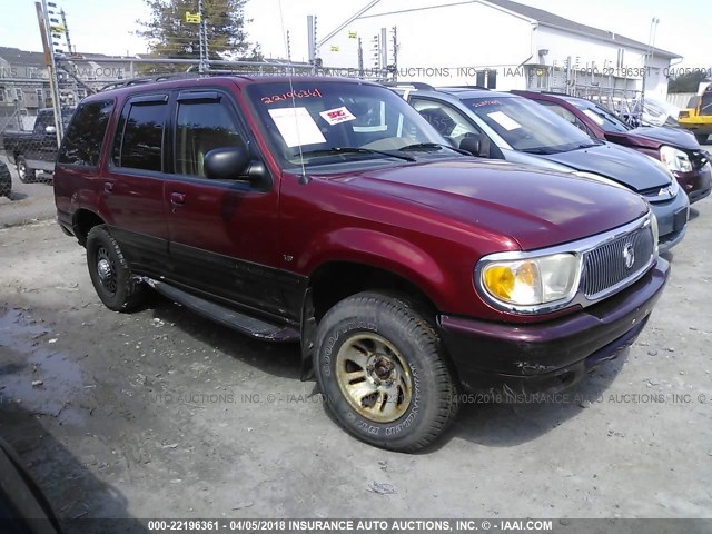 4M2ZU86P1YUJ13677 - 2000 MERCURY MOUNTAINEER  RED photo 1