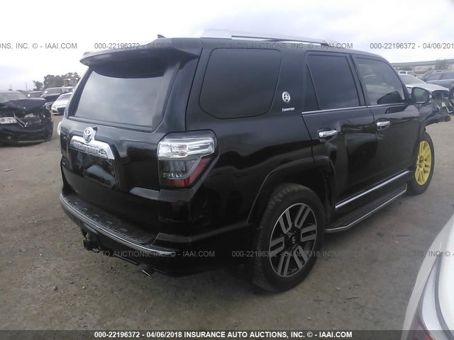 JTEZU5JR4E5080267 - 2014 TOYOTA 4RUNNER SR5/LIMITED BLACK photo 4