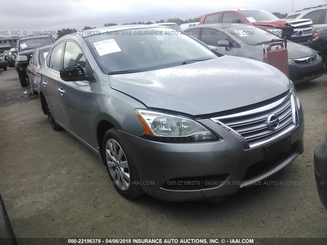 3N1AB7AP9EY234088 - 2014 NISSAN SENTRA S/SV/SR/SL GRAY photo 1