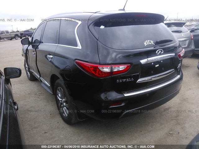 5N1AL0MN6DC340870 - 2013 INFINITI JX35 BLACK photo 3