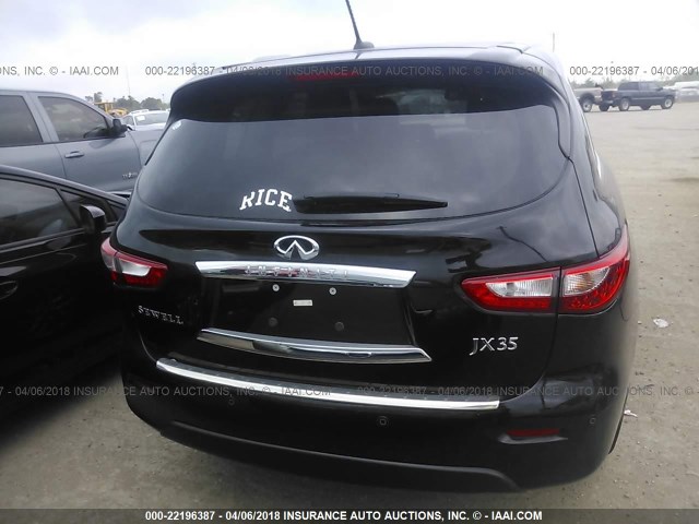 5N1AL0MN6DC340870 - 2013 INFINITI JX35 BLACK photo 6