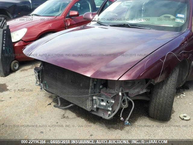 1G4HP54K034191452 - 2003 BUICK LESABRE CUSTOM MAROON photo 6